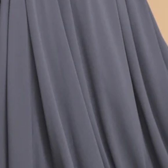 Lulu’s Heavenly Hues Denim Blue Lavender Gray Blue Maxi V-Neck Chiffon 1X - Picture 7 of 11